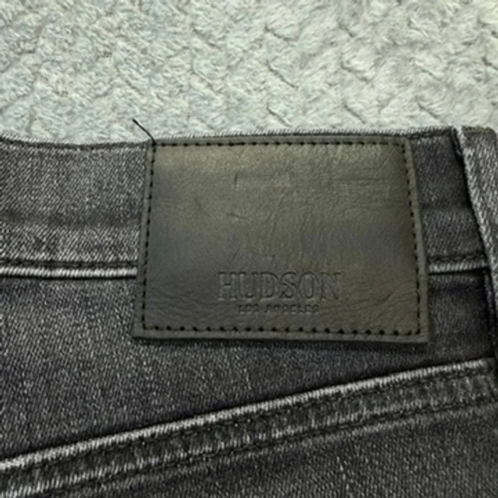 Hudson Byron Straight Jeans Mens 31x32 Grey‎ Black Wash Century Stretch Denim